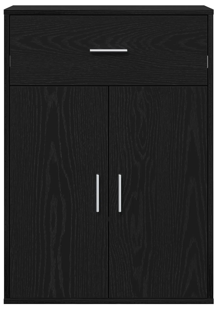 vidaXL Πλαϊνό γραφείο Μαύρη δρυς 79 x 38 x 80 εκ. Επεξεργασμένο ξύλο