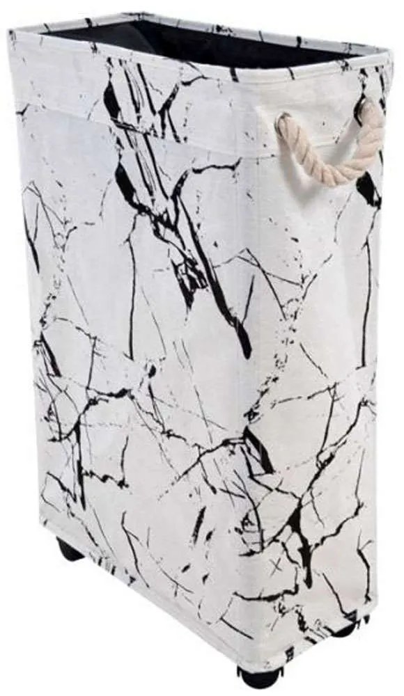Καλάθι Απλύτων Marble 818501 40lt White-Black Ankor Fabric