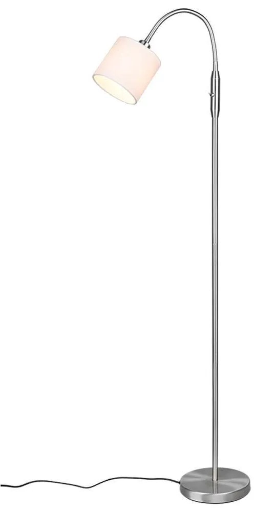 Φωτιστικό Δαπέδου Tommy R46331001 1xE14 40W Φ20cm 130cm Nickel Mat RL Lighting Metal, Fabric