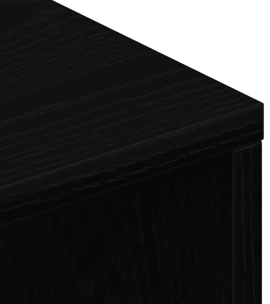ντουλάπι τηλεόρασης Μαύρη δρυς 100x40x40 cm Κατασκευασμένο ξύλο - Μαύρο