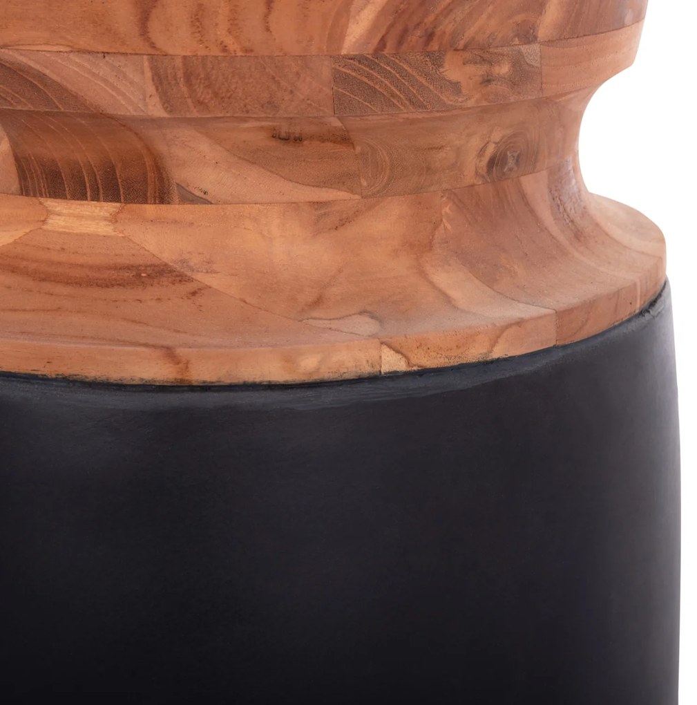 ΔΙΑΚΟΣΜΗΤΙΚΟ ΒΑΖΟ ΔΑΠΕΔΟΥ LINTER HM4662.01S FIBER CEMENT ΜΑΥΡΟ--ΞΥΛΟ ΤΕΑΚ Φ34x60Υεκ.