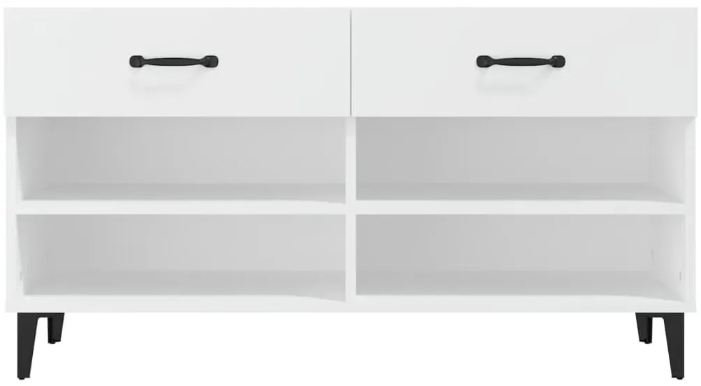vidaXL Παπουτσοθήκη Λευκή 102 x 35 x 55 εκ. από Επεξεργασμένο Ξύλο