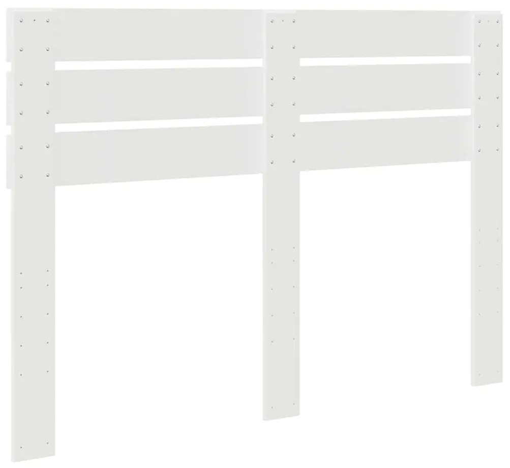 vidaXL Κεφαλάρι με κεφαλάρι Λευκό 160 cm Επεξεργασμένο ξύλο