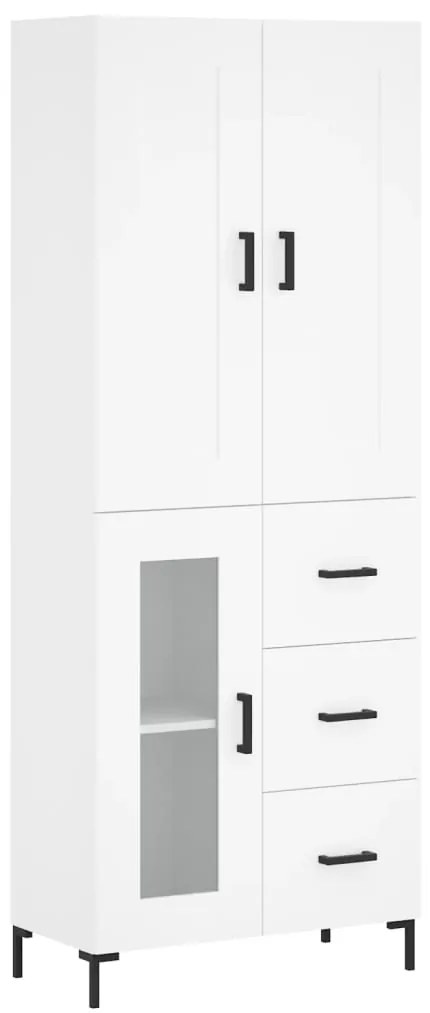 vidaXL Ντουλάπι Λευκό 69,5x34x180 εκ. από Επεξεργασμένο Ξύλο