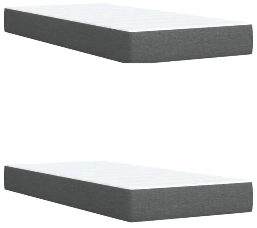 ΚΡΕΒΑΤΙ BOXSPRING ΜΕ ΣΤΡΩΜΑ ΣΚΟΥΡΟ ΓΚΡΙ 200X200 ΕΚ. ΥΦΑΣΜΑΤΙΝΟ 3288303