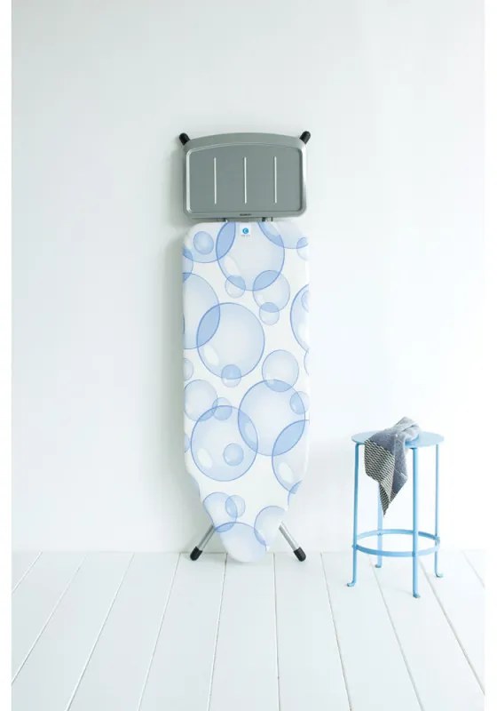 Σιδερώστρα Brabantia C 124x45cm 7 θέσεις ρύθμισης, βάση γεννήτριας ατμού, PerfectFlow, Λευκό/Γαλάζιο