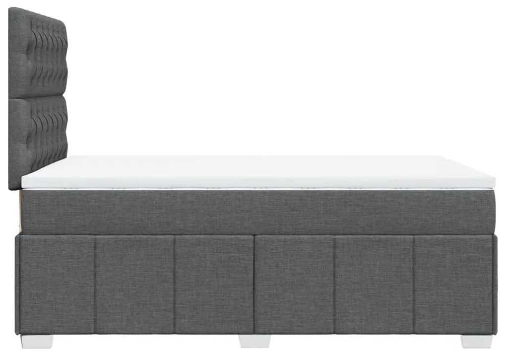 ΚΡΕΒΑΤΙ BOXSPRING ΜΕ ΣΤΡΩΜΑ ΣΚΟΥΡΟ ΓΚΡΙ 120X190 ΕΚ ΥΦΑΣΜΑΤΙΝΟ 3291615