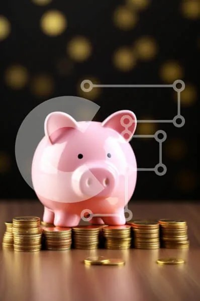 Intra Συλλεκτικό Ξύλινο Παζλ Plywood  4mm - Κουμπαράς σε στοιβαγμένα νομίσματα Σε Ξύλινο Κουτί - Διαστάσεις Puzzle: 10x10 cm – 25 κομμάτια