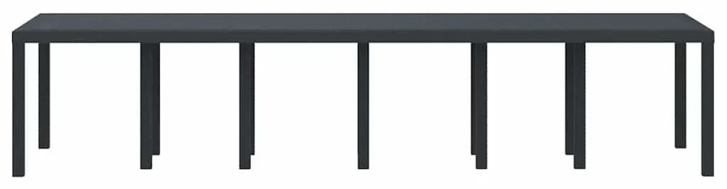 vidaXL Τραπέζι Κήπου Ανθρακί 350 x 100 x 73 εκ. συνθετικό ρατάν