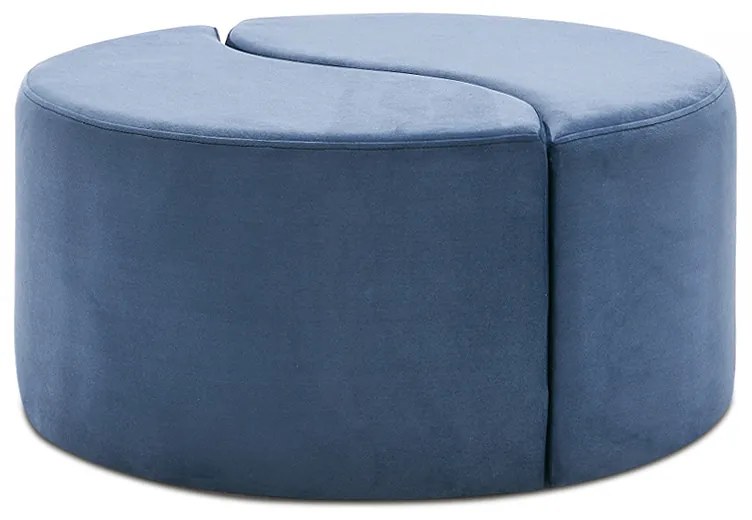 Σκαμπώ Alis Megapap βελούδινο χρώμα μπλε 80x80x40εκ.-GP043-0080,2