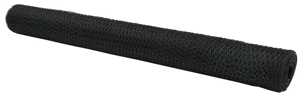 vidaXL Φράκτης Εξάγωνο Γκρι 1.2x50 μ Χάλυβα