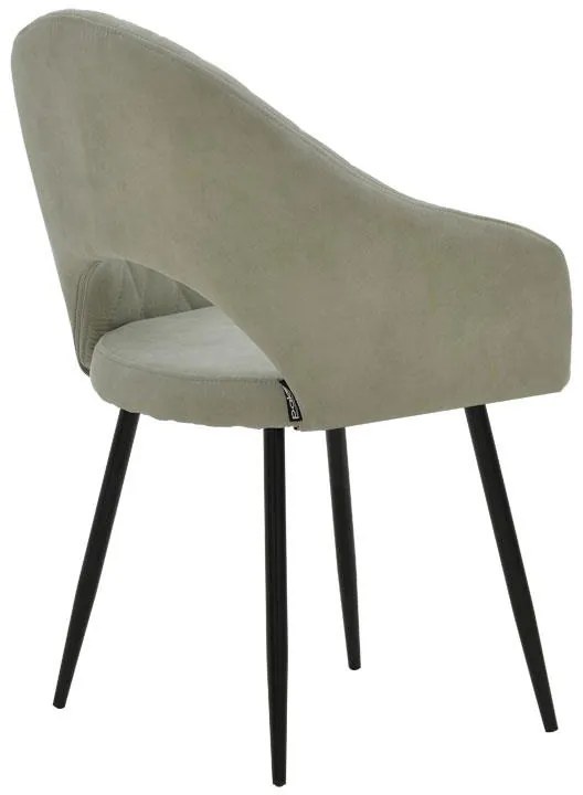 Καρέκλα - Πολυθρόνα Macie ύφασμα antique γκρι-μαύρο 58x50x85εκ 58x50x85 εκ.