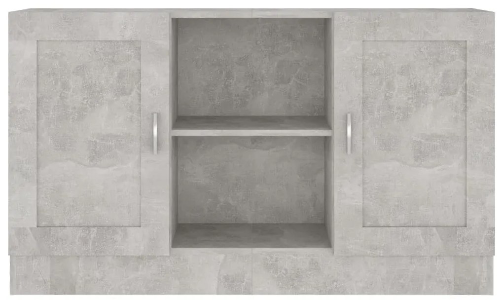 vidaXL Μπουφές Γκρι Σκυροδέματος 120 x 30,5 x 70 εκ. από Επεξ. Ξύλο