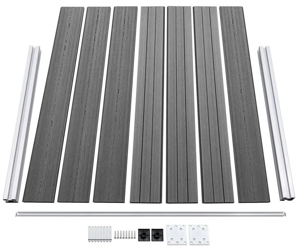vidaXL Σετ Πάνελ Περίφραξης Γκρι 526 x 146 εκ. από WPC