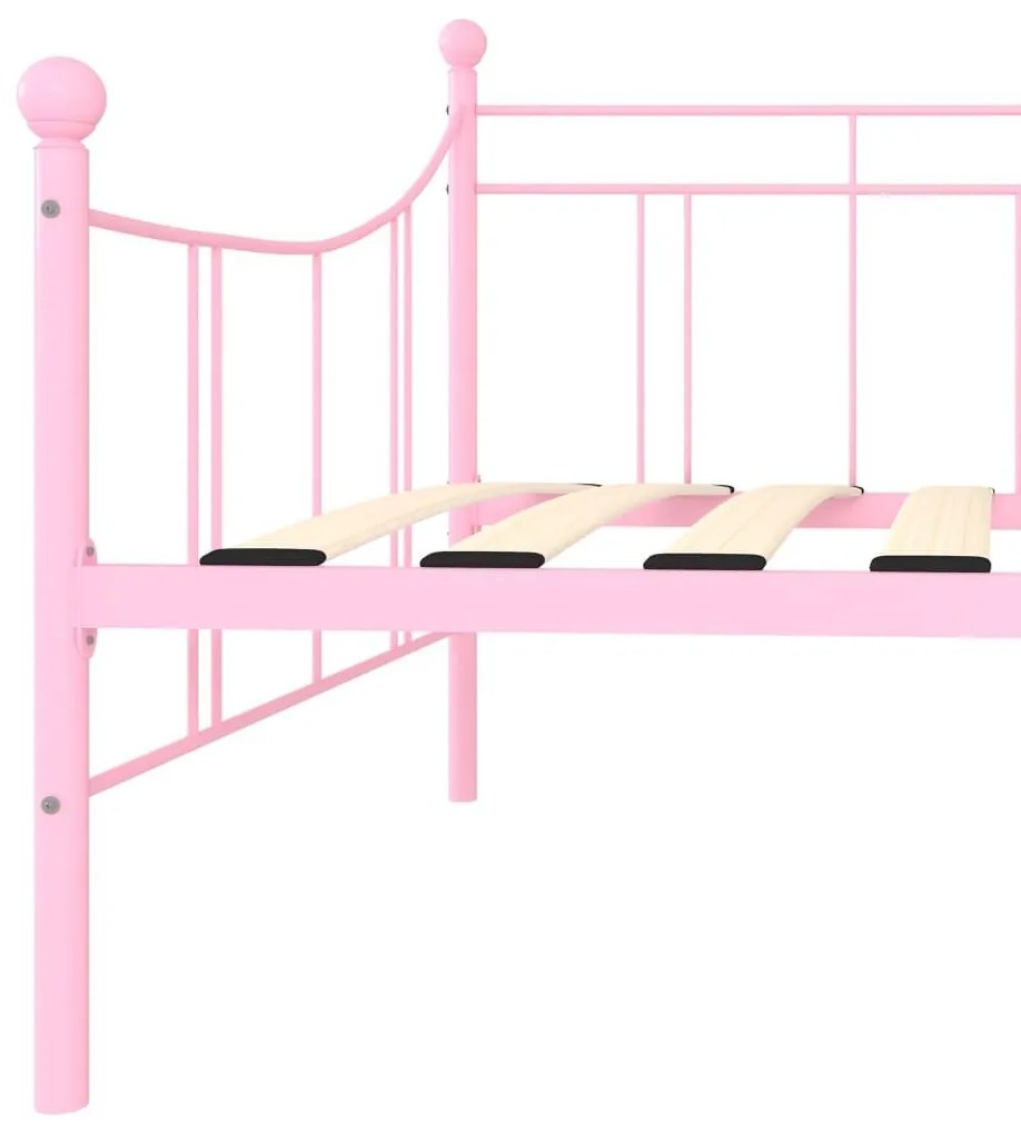 Πλαίσιο για Καναπέ - Κρεβάτι Ροζ 90 x 200 εκ. Μεταλλικό - Ροζ