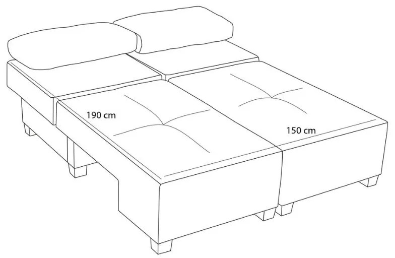 Καναπές - κρεβάτι πολυμορφικός Perenna Megapap τριθέσιος υφασμάτινος χρώμα ανθρακί 233x93x83εκ.