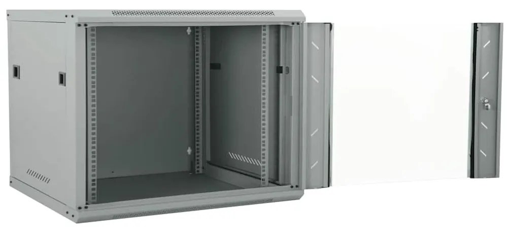 vidaXL Ντουλάπα δικτύου με αποθήκευση Γκρι 60 x 60 x 50 εκ Ατσάλι