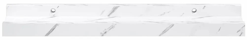 vidaXL Ράφι Τοίχου με ράφι Επιτοίχιο 2 pcs Λευκό Μάρμαρο 40 x 9 x 3 cm