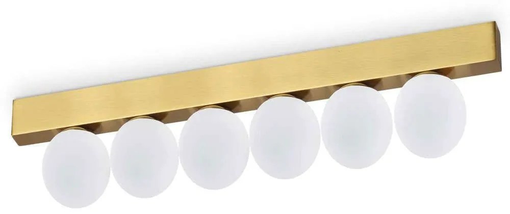 Φωτιστικό Οροφής - Ράγα Ping Pong 328263 43,5x6x9cm Led 1500lm 18W 3000K Brass Ideal Lux