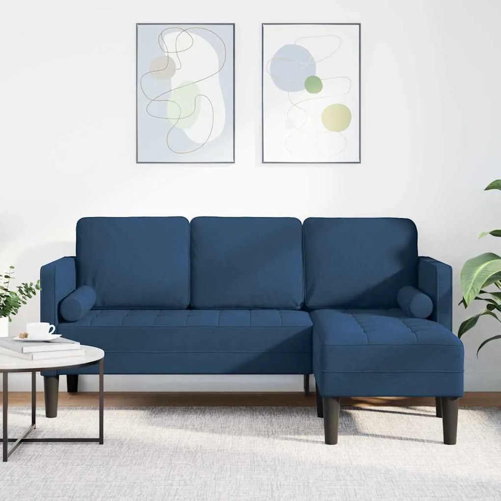 vidaXL Σετ Καναπέ Μπλε 173 x 131 x 67 εκ ύφασμα