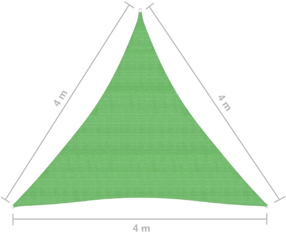 Πανί Σκίασης Ανοιχτό Πράσινο 4 x 4 x 4 μ. από HDPE 160 γρ./μ² - Πράσινο