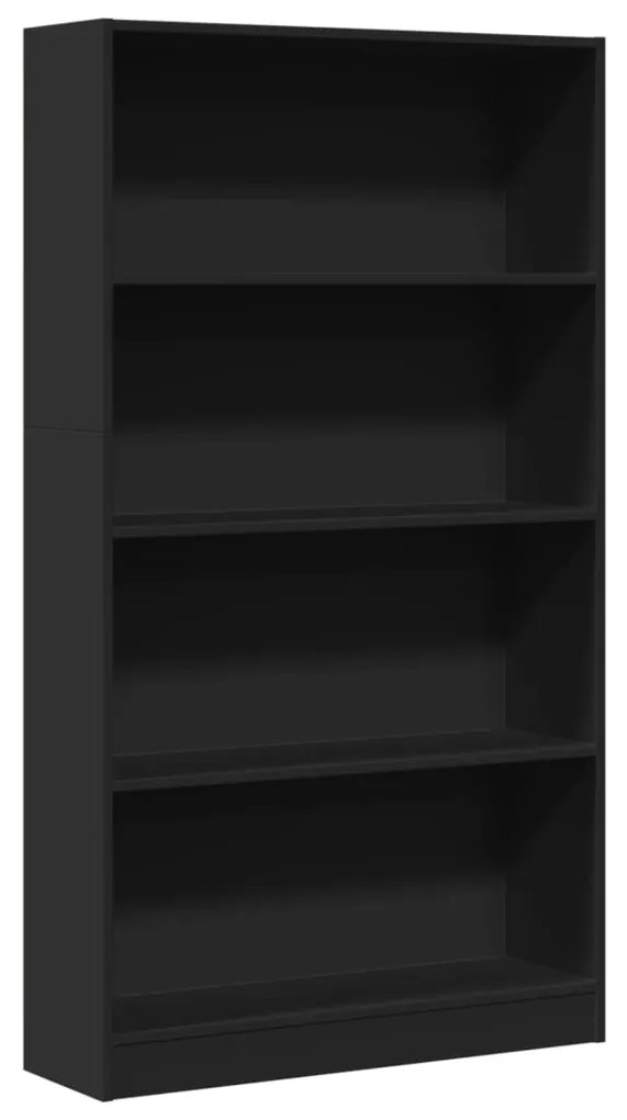vidaXL Βιβλιοθήκη Μαύρη 80x24x143 εκ. από Επεξεργασμένο Ξύλο
