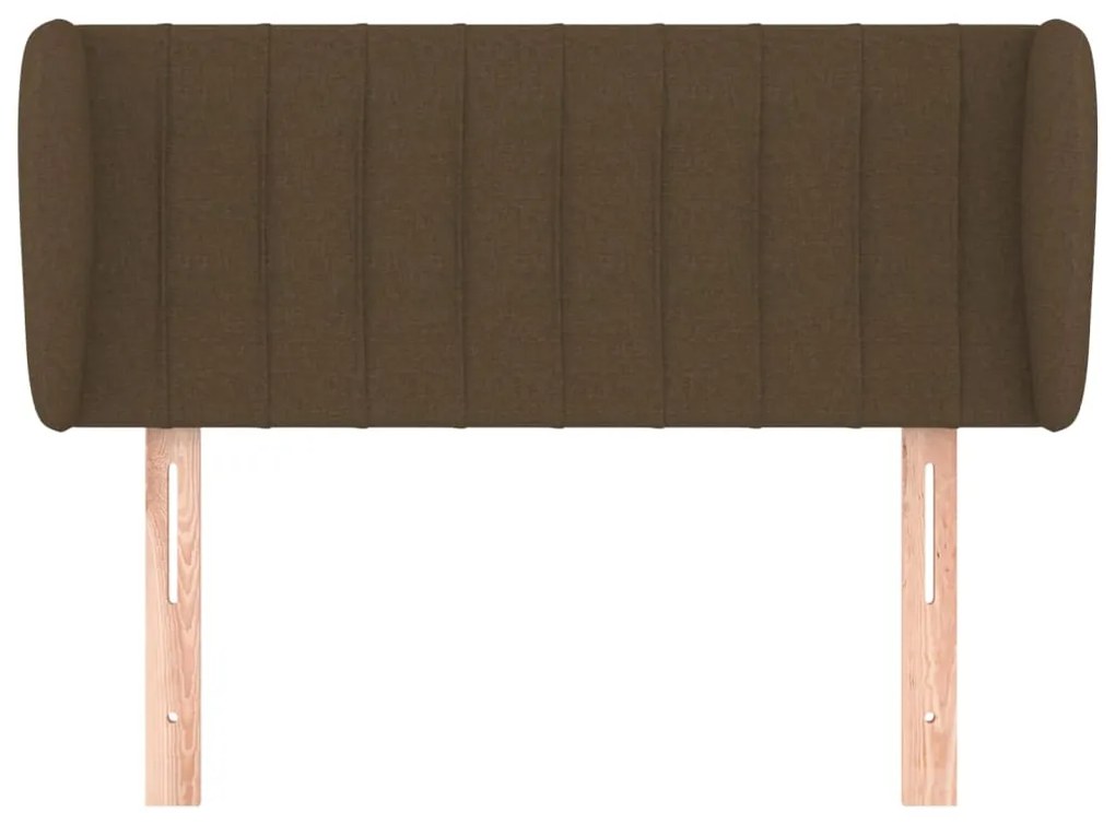 vidaXL Κεφαλάρι με Πτερύγια Σκούρο Καφέ 83x23x78/88 εκ. Υφασμάτινο