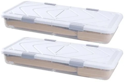 VEVOR Under Bed Storage with Wheels 31.7x15.6x6.9 In Rolling Storage Bags 4 Pack