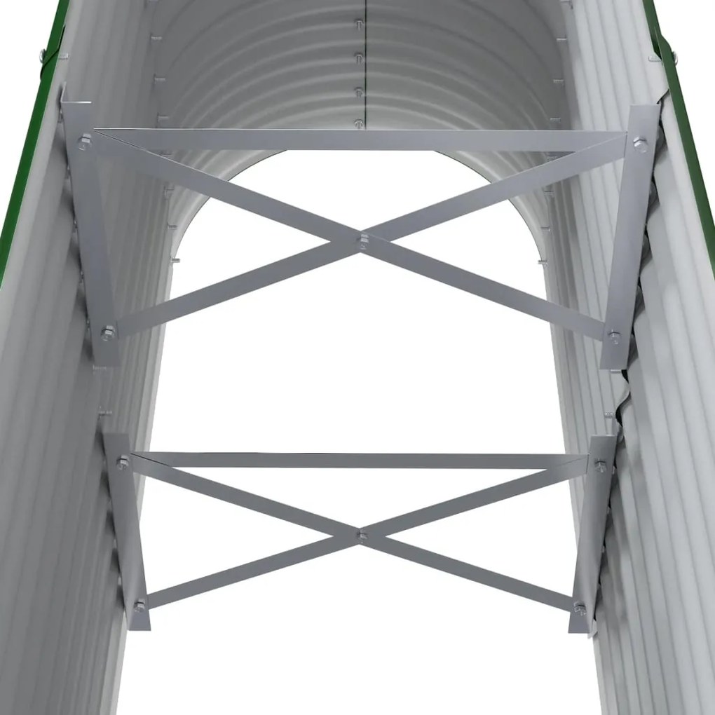vidaXL Ζαρντινιέρα Πράσινη 114x40x68 εκ Γαλβανισμένος χάλυβας
