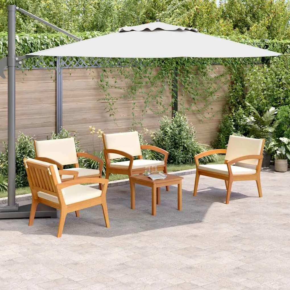 vidaXL Σετ μπιστρό 5 pcs Καφέ 45 x 45 x 38 εκ. Μασίφ ξύλο ακακίας