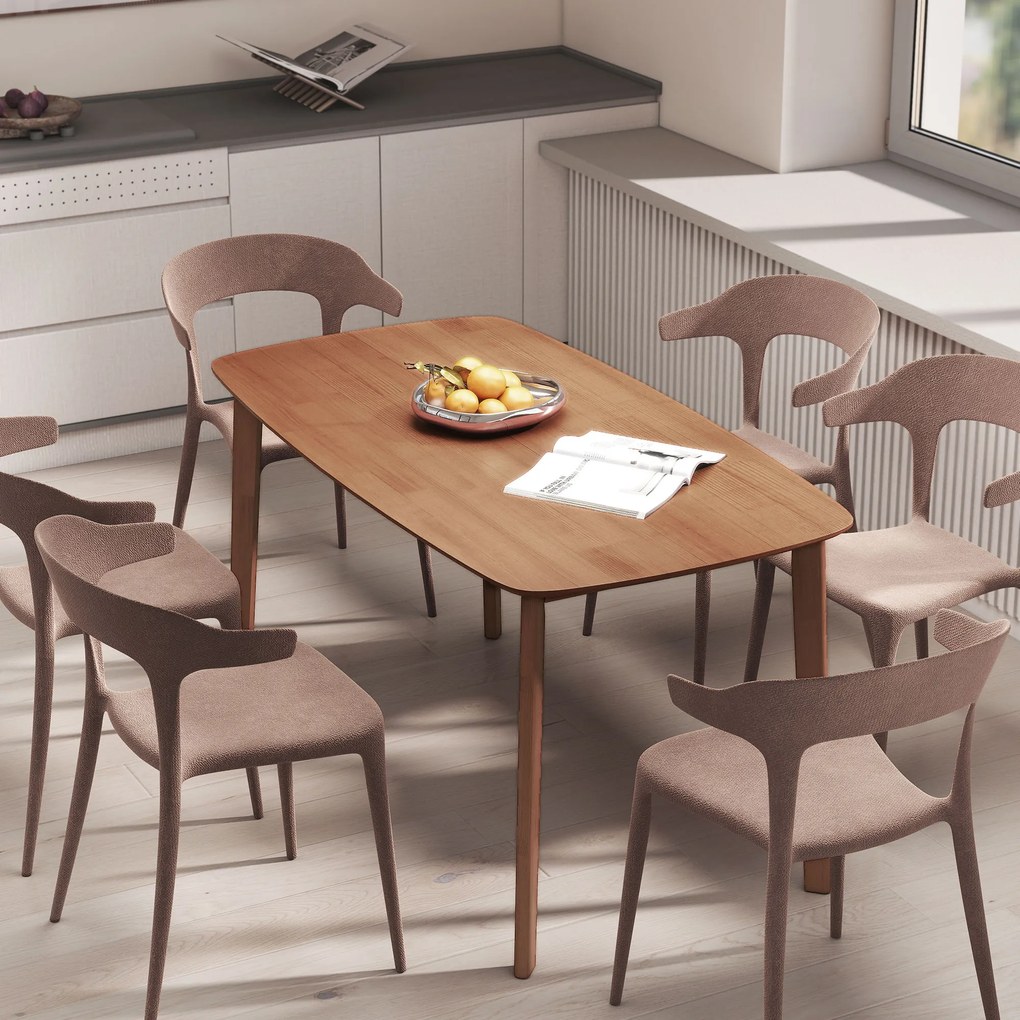 Τραπέζι τραπεζαρίας HOMCOM, ρουστίκ στυλ, βαμμένη επιφάνεια, ξύλο, 150 x 80 cm, καφέ