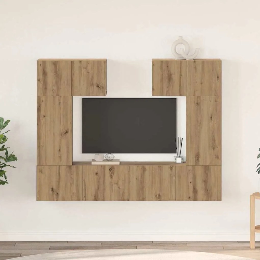 vidaXL Σετ επίπλου τηλεόρασης 6 pcs artisan δρυς 80 x 30 x 30 εκ