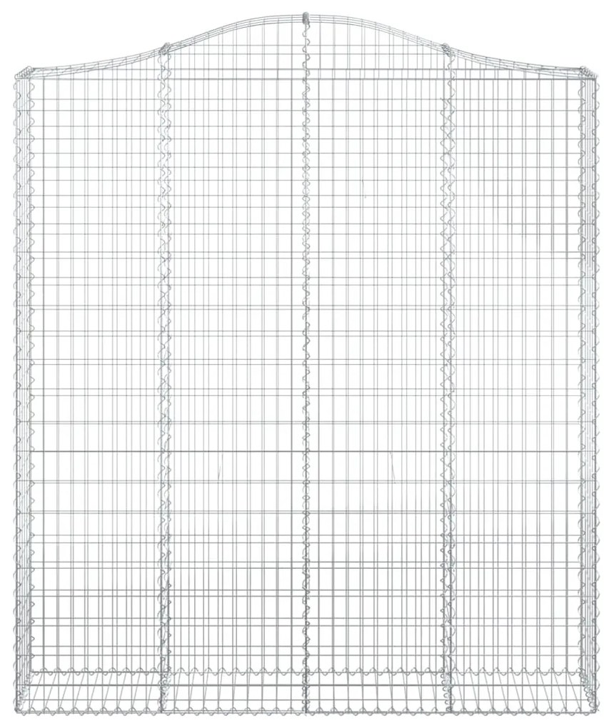 vidaXL Συρματοκιβώτια Τοξωτά 2 τεμ. 200x30x220/240 εκ. Γαλβαν. Ατσάλι