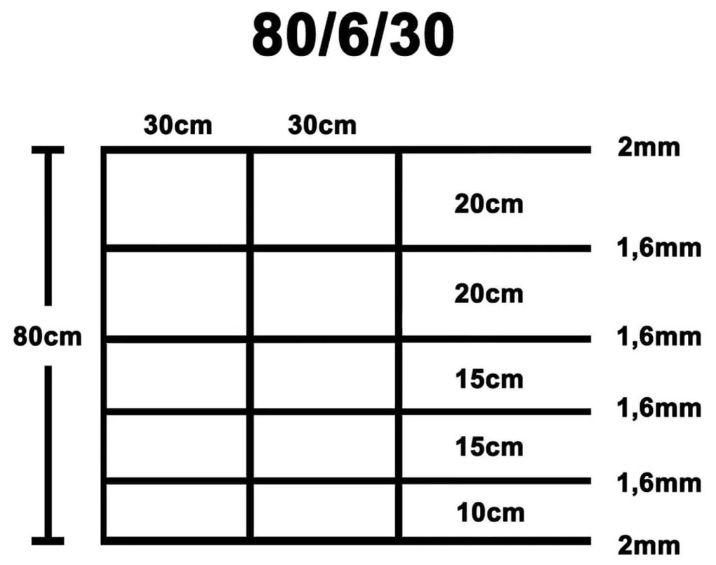 vidaXL Συρματόπλεγμα Περίφραξης Ασημί 50 x 0,8 μ. Γαλβανισμένο Ατσάλι