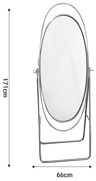 Καθρέπτης Erikson Inart χρυσό μέταλλο 66x39x171εκ 66x39x171 εκ.