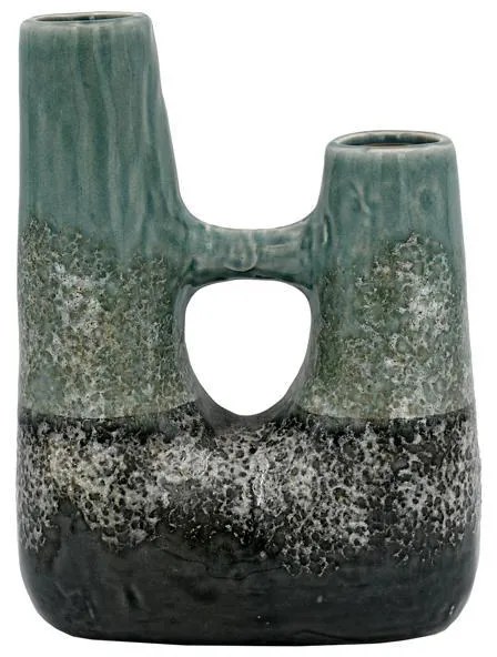 Κεραμικό Βάζο FL3204 Fylliana Πράσινο - Γκρί 20x11x26 εκ. 20x11x26 εκ.