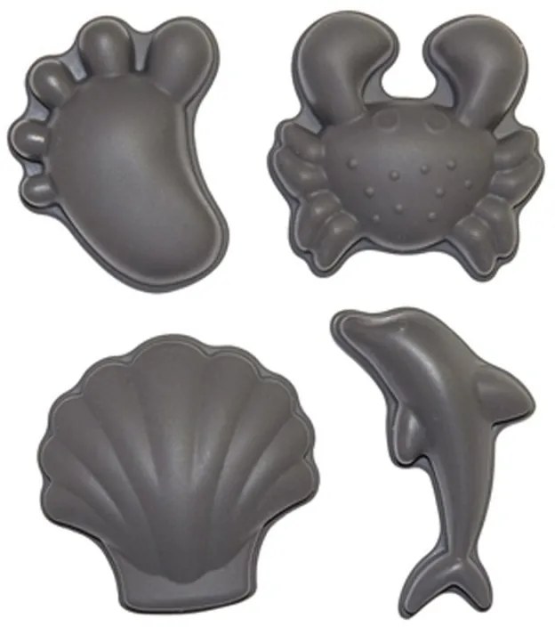 Scrunch Καλούπια Από Ανακυκλώσιμη Σιλικόνη Anthracite Grey (4 Τεμάχια) SCR-110043
