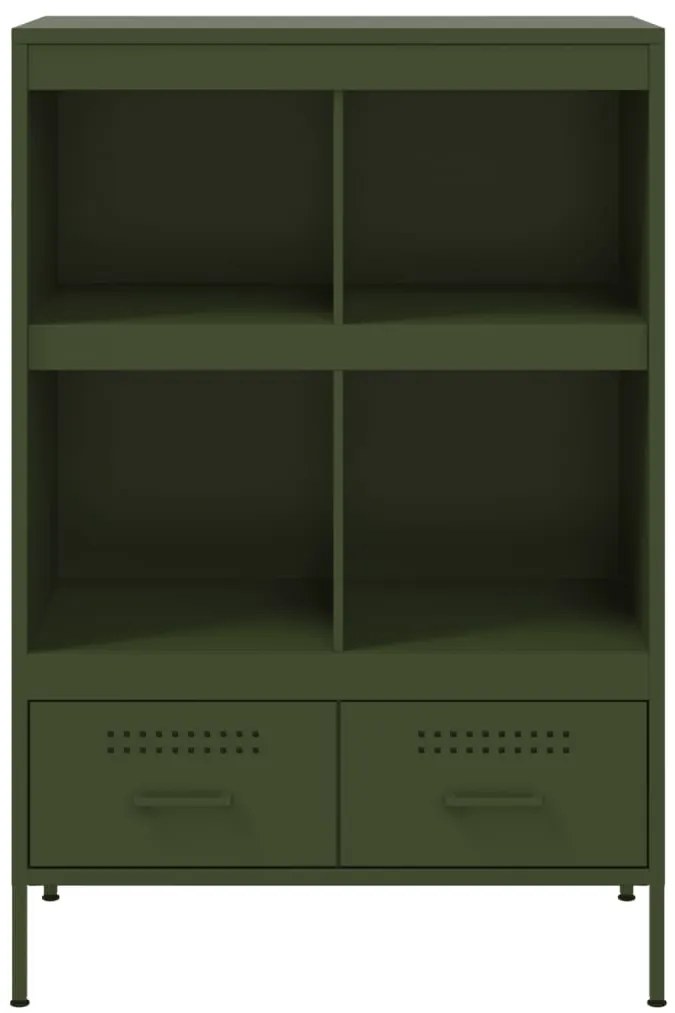 vidaXL Ντουλάπι Πράσινο Λαδί 68x39x101,5 εκ. από Ατσάλι
