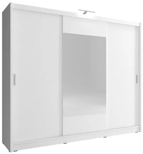 Lh-homefurniture Ντουλάπα Συρόμενη Wiki Χρώμα Λευκό  250x214x62 24114-WKw-250