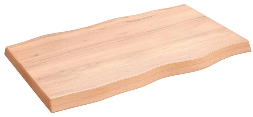 vidaXL Επιφ Τραπεζιού Αν Καφέ 100x60x(2-6)εκ.Ακατέργ. Μασίφ Ξύλο Δρυός