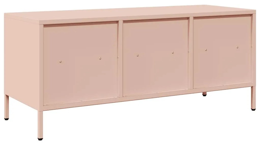 vidaXL Έπιπλο Τηλεόρασης Ροζ 101,5x39x43,5 εκ. Ατσάλι Ψυχρής Έλασης
