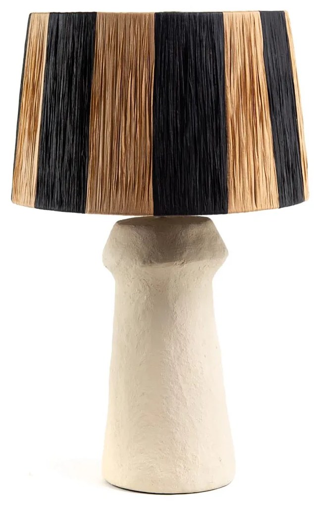 Επιτραπέζιο Φωτιστικό Juvela Raffia Beige Black (42x42x54) Soulworks 0880006