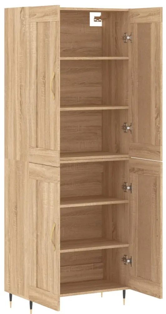 vidaXL Ντουλάπι Sonoma δρυς 69,5 x 34 x 180 εκ. από Επεξεργασμένο Ξύλο