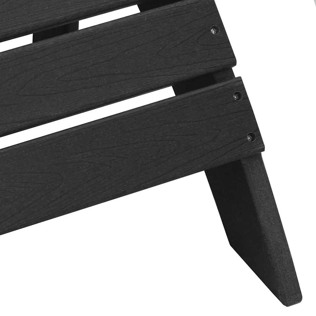 vidaXL Καρέκλα Κήπου 3 pcs Μαύρο Πολυαιθυλένιο