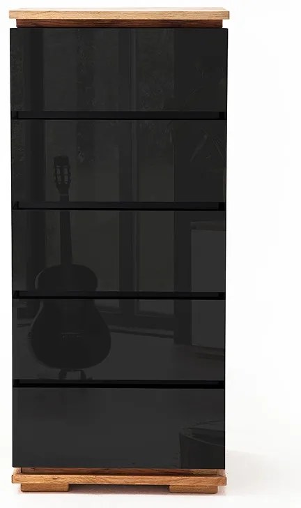 Μπουφές Μαύρη Λάκα 51x115x40