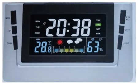 Πολυλειτουργικό Ρολόι – Ξυπνητήρι – Προβολή Καιρού με Έγχρωμη Οθόνη DS-8690