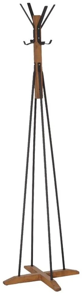 Καλόγερος Myra 120-000119 Φ40x160cm Walnut-Black Metal,Wood