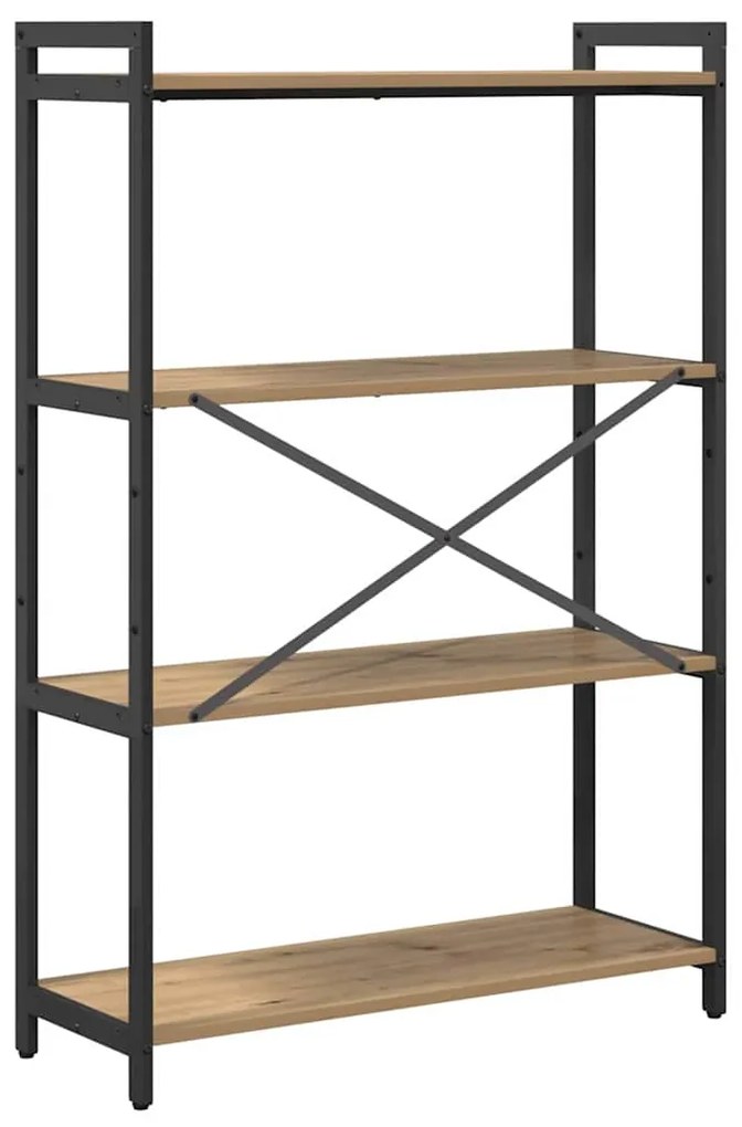 vidaXL Βιβλιοθήκη artisan δρυς 80 x 30 x 118 εκ Επεξεργασμένο ξύλο