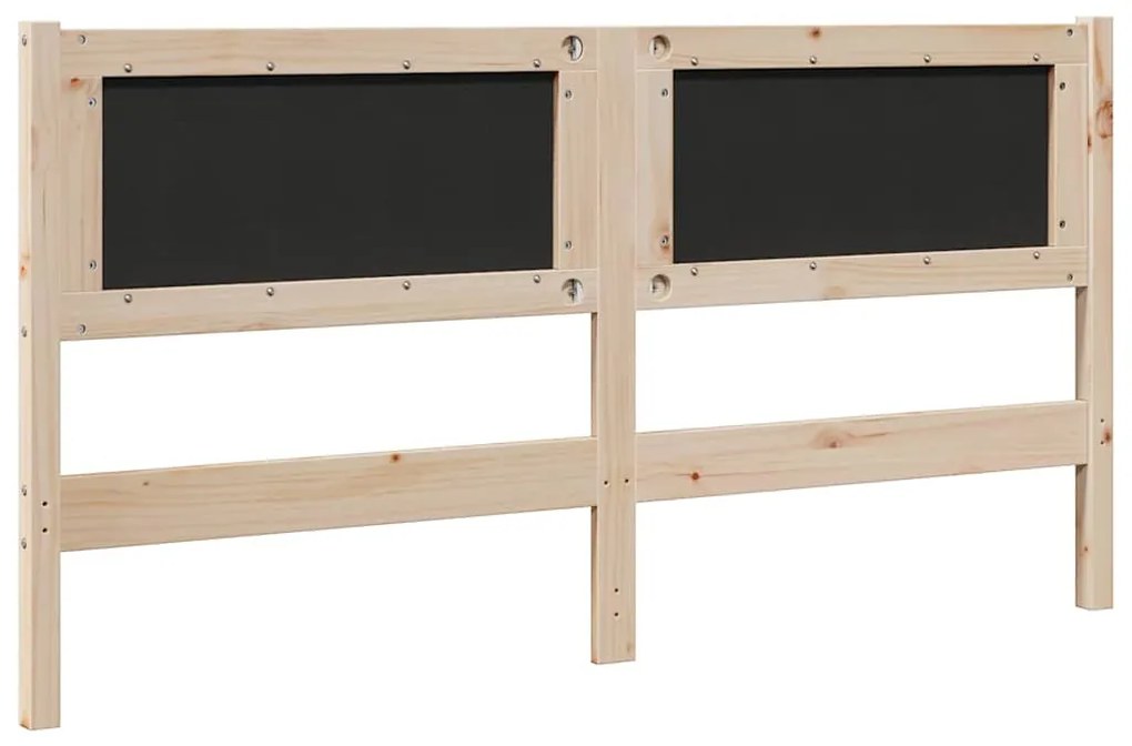 vidaXL Ταπετσαρισμένο κεφαλάρι Καφέ 160 cm Στερεά ξυλεία πεύκου