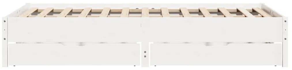 vidaXL Σκελετός Κρεβ. Χωρίς Στρώμα Λευκό 120x190 εκ Μασίφ Πεύκο